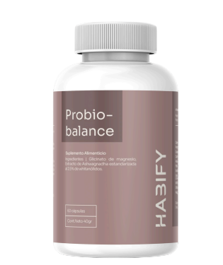 Frasco de suplemento Probiobalance de Habify Health
