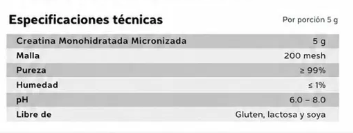 Tabla nutrimental